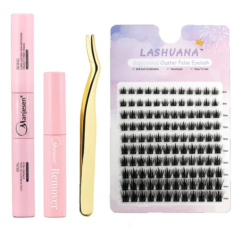 Extensions de cils DIY | 120 clusters, seal & bond, dissolvant et pince à épiler