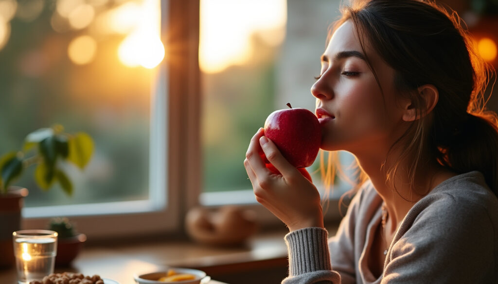 découvrez les bienfaits de manger une pomme le soir pour perdre du poids, avec des conseils pratiques pour intégrer ce fruit à votre régime minceur.
